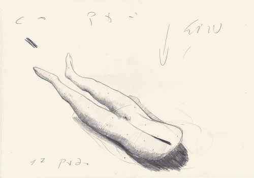 Piero Roccasalvo Rub, Esoterico III, grafite su carta, particolare, 35x50 cm, 2016
