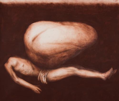 Piero Roccasalvo Rub, Ipostasi III, tecnica mista su carta, 150x180 cm, 2016